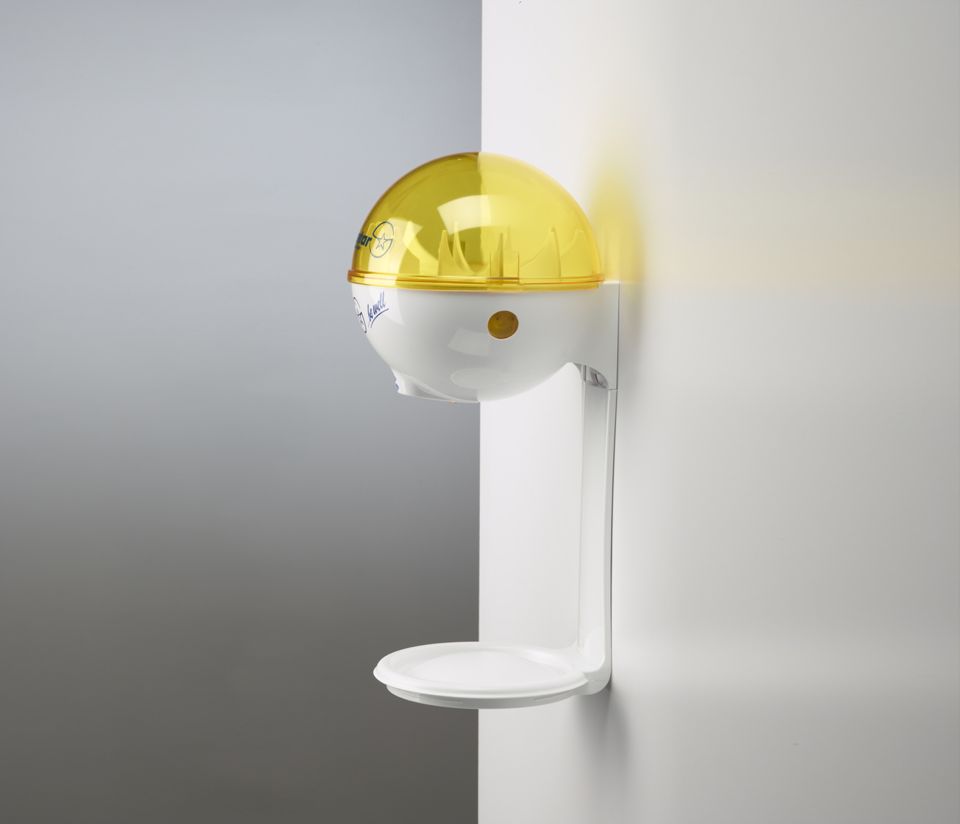 G1 dispenser (bianco/giallo) + G1 vassoio raccogligocce nuovo look (bianco)