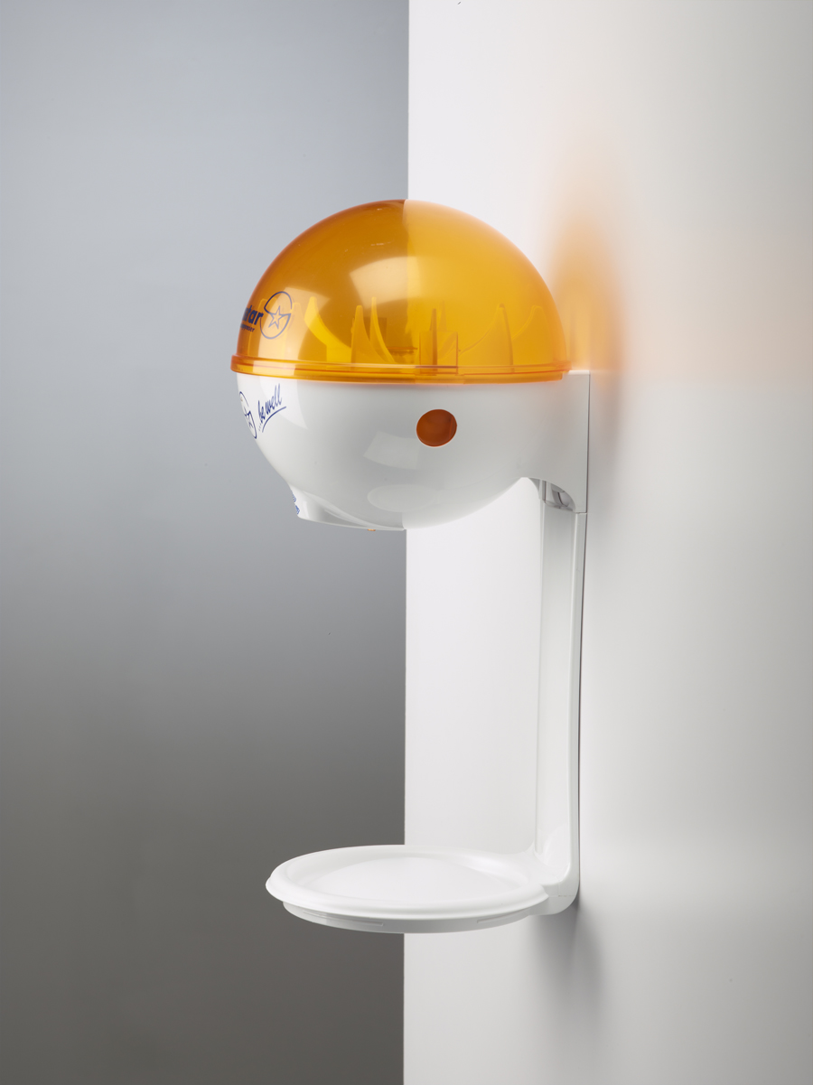 G1 dispenser (bianco/arancione) + G1 vassoio raccogligocce nuovo look (bianco)