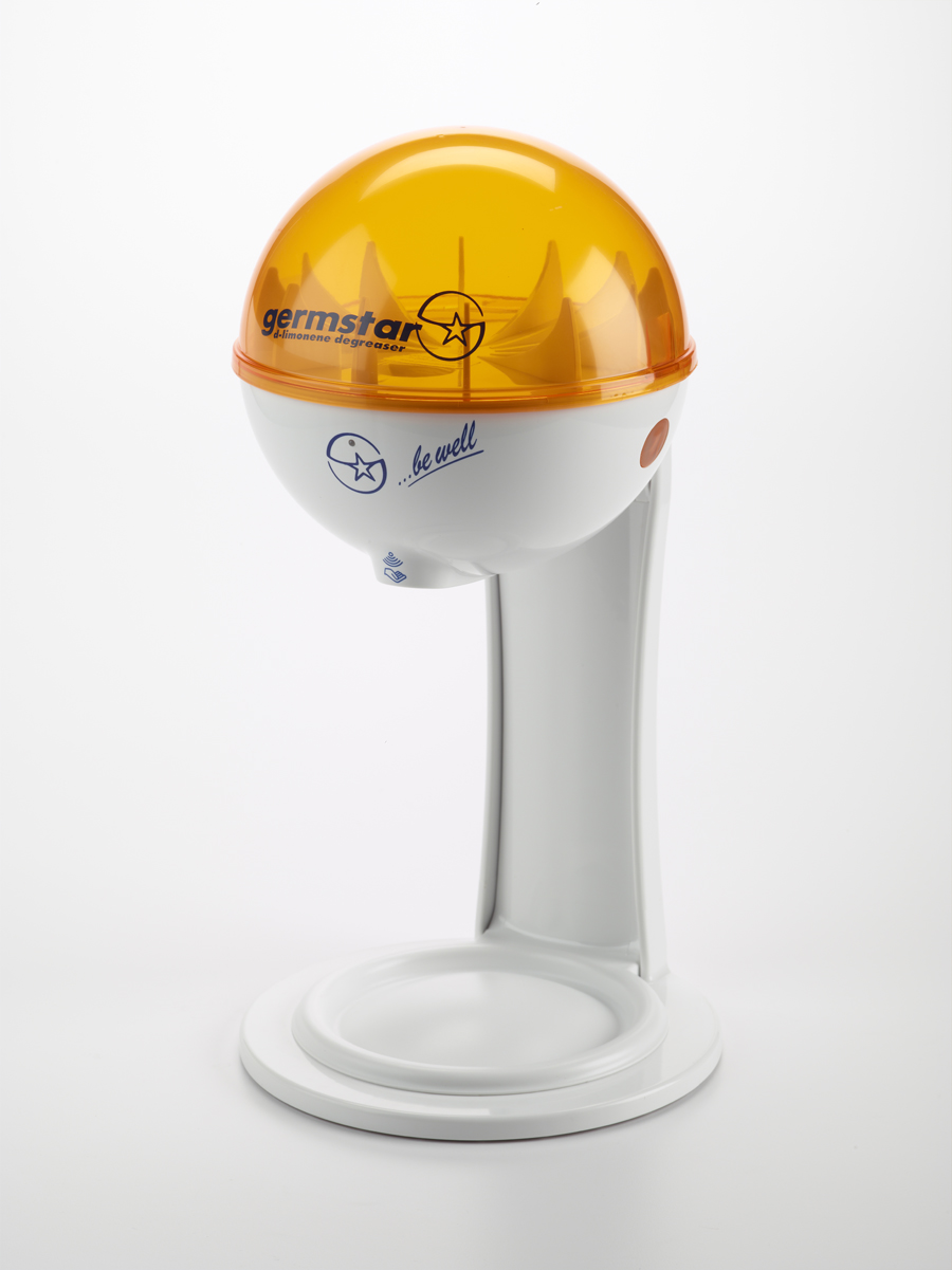 G1 dispenser (bianco/arancione) + G1 combinazione supporto da tavola/vassoio raccogligocce nuovo loo